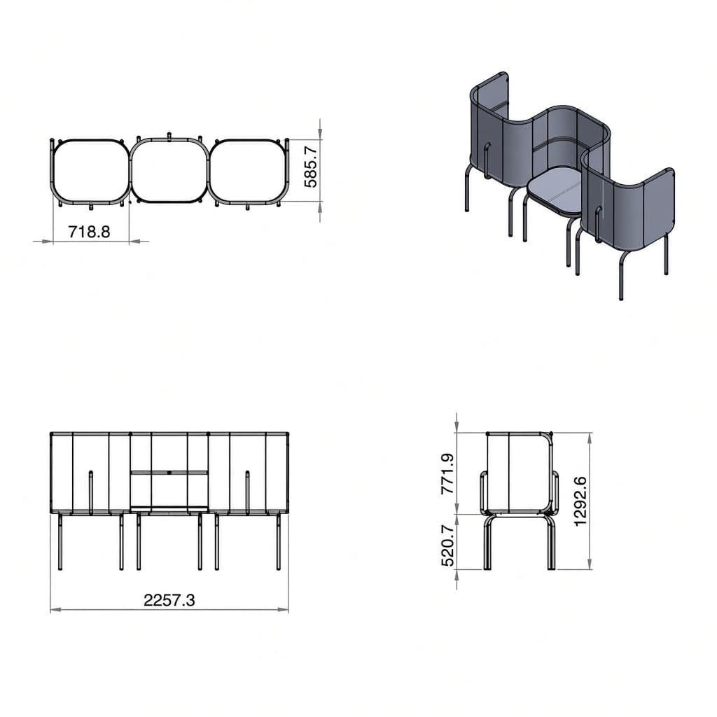 Sagbama Bench technical sheet